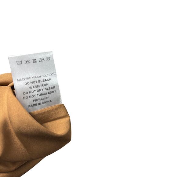 Veiled Collection Farida Linen Modest Maxi Dress NWT XXS Tall Brown Abaya Long - Picture 7 of 8